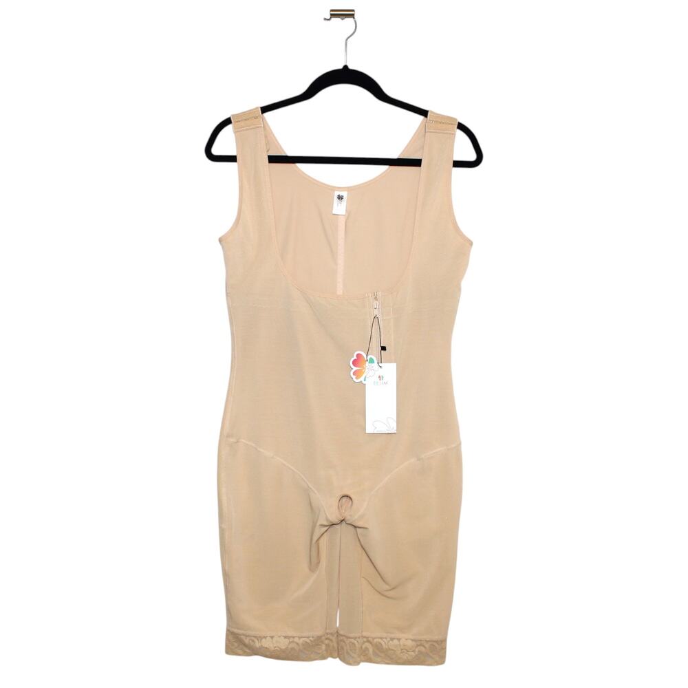 Beige Full Body Shaper Open-Bust Seamless Tummy Control Size 2X NWT
